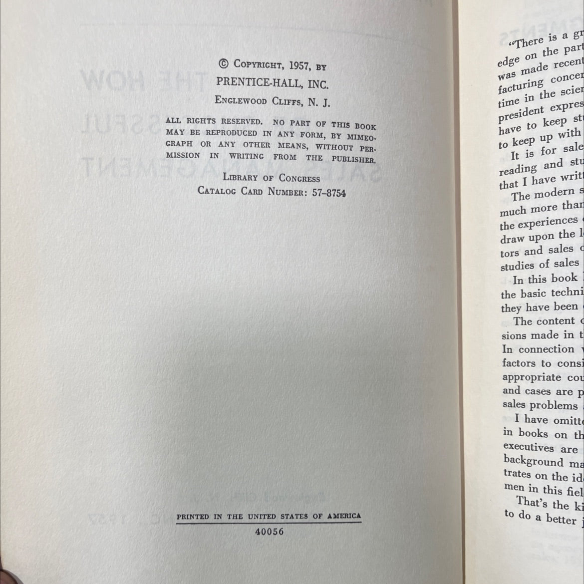 the how of successful sales management book, by merrill devoe, 1957 Hardcover image 3