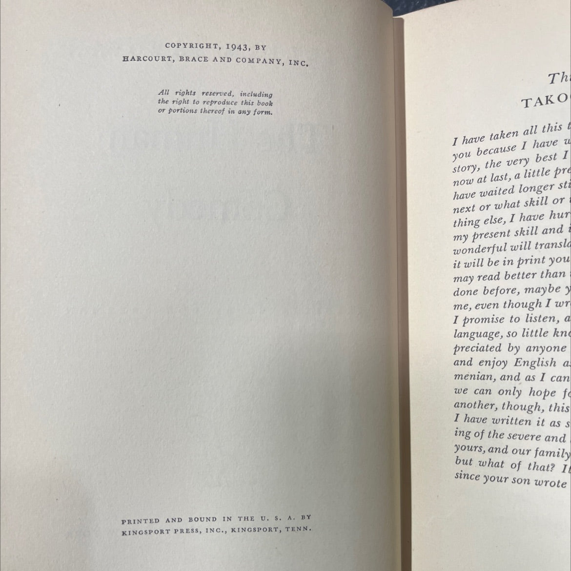 the human comedy book, by william saroyan, 1943 Hardcover image 3