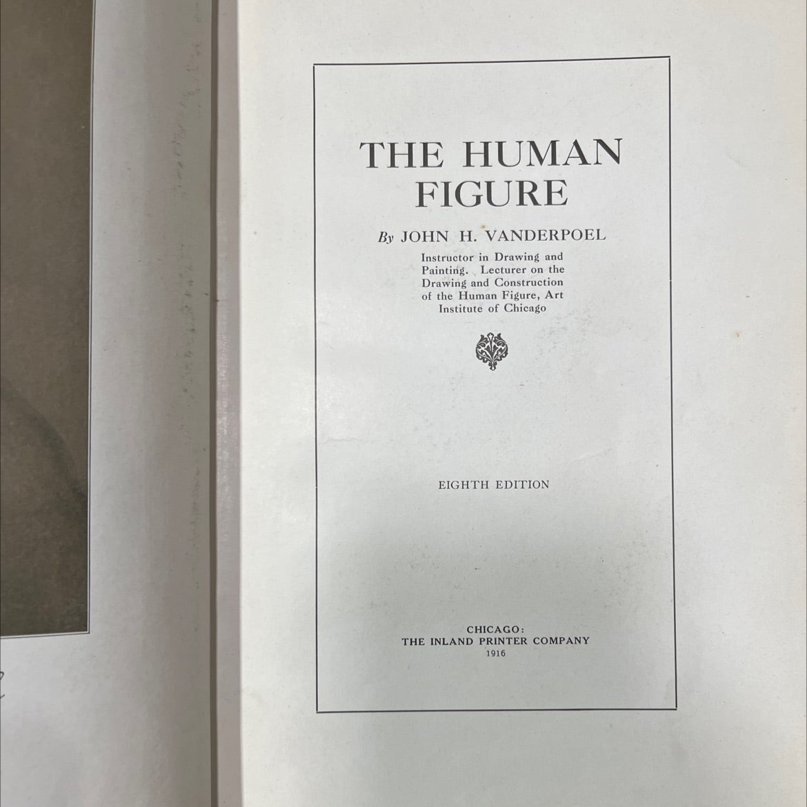 the human figure book, by john h. vanderpoel, 1916 Hardcover image 2