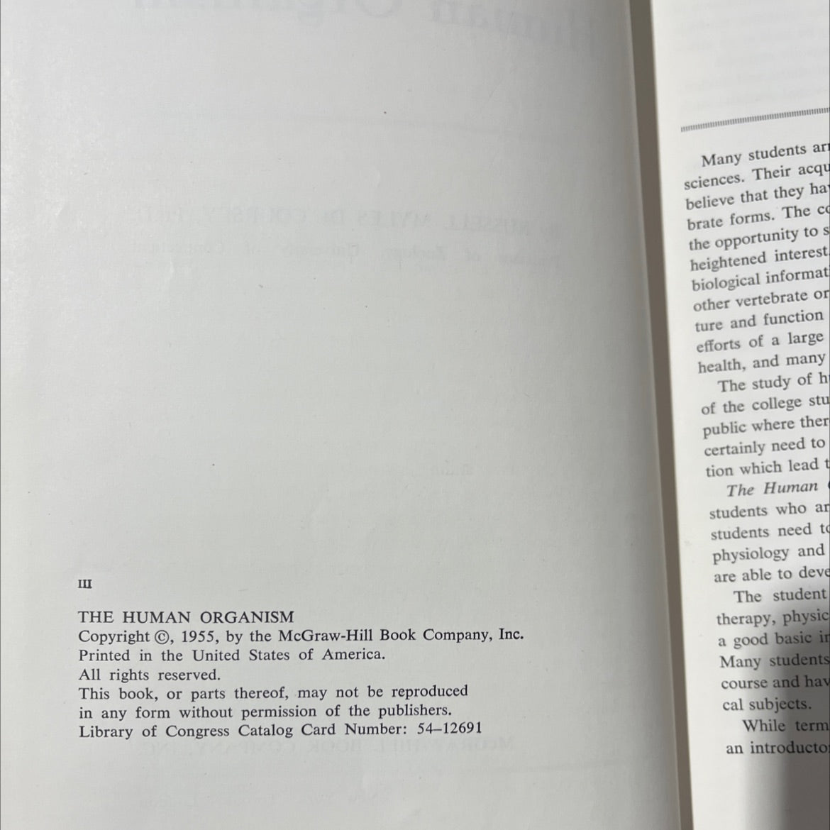 the human organism book, by russell myles de coursey, ph.d., 1955 Hardcover image 3