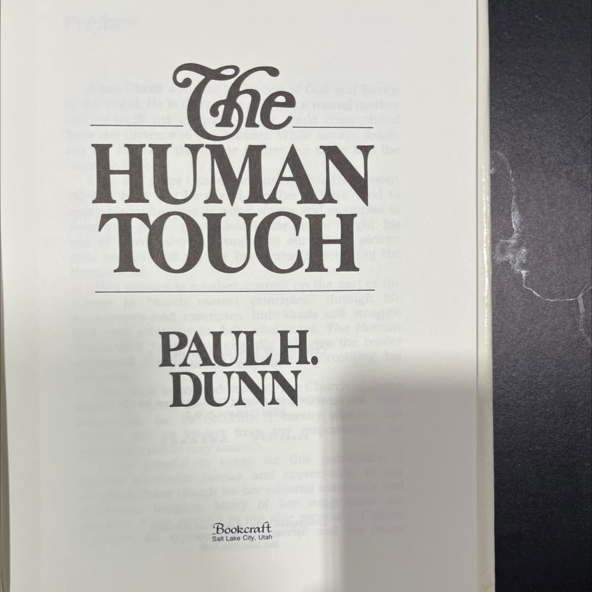 the human touch book, by paul h. dunn, 1983 Hardcover, Vintage image 2