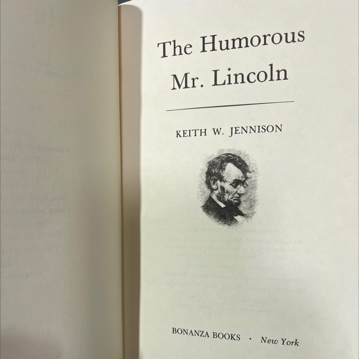 the humorous mr. lincoln book, by keith w. jennison, 1965 Hardcover image 2