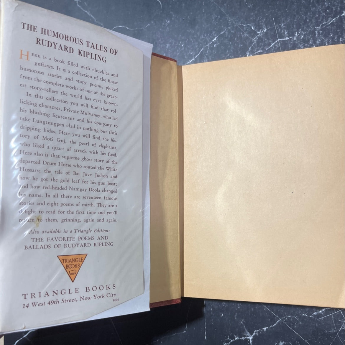 the humorous tales of rudyard kipling book, by rudyard kipling, 1941 Hardcover image 4