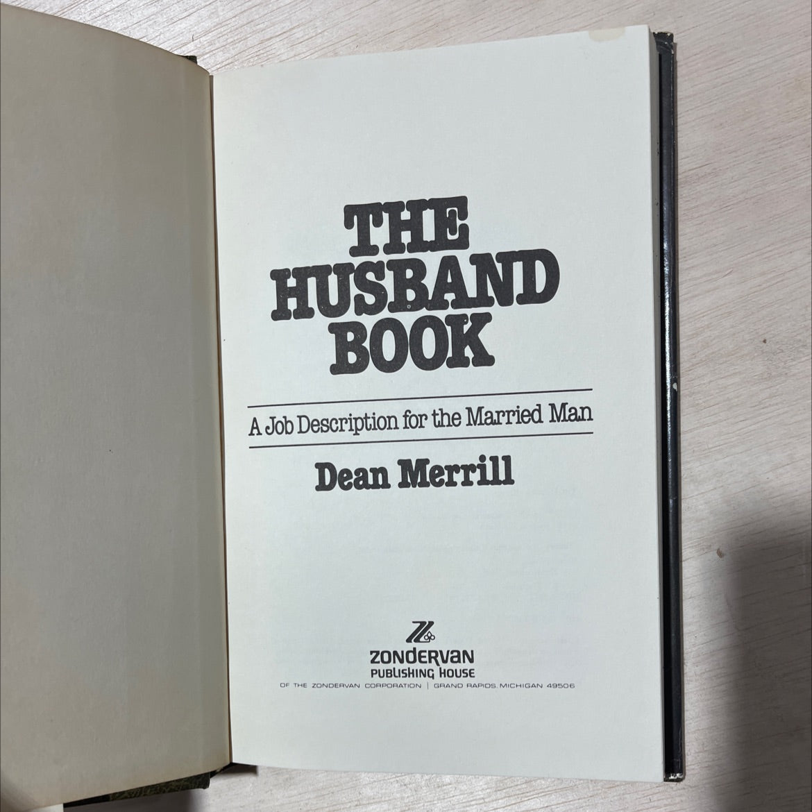 the husband book book, by dean merrill, 1977 Hardcover, Vintage image 2