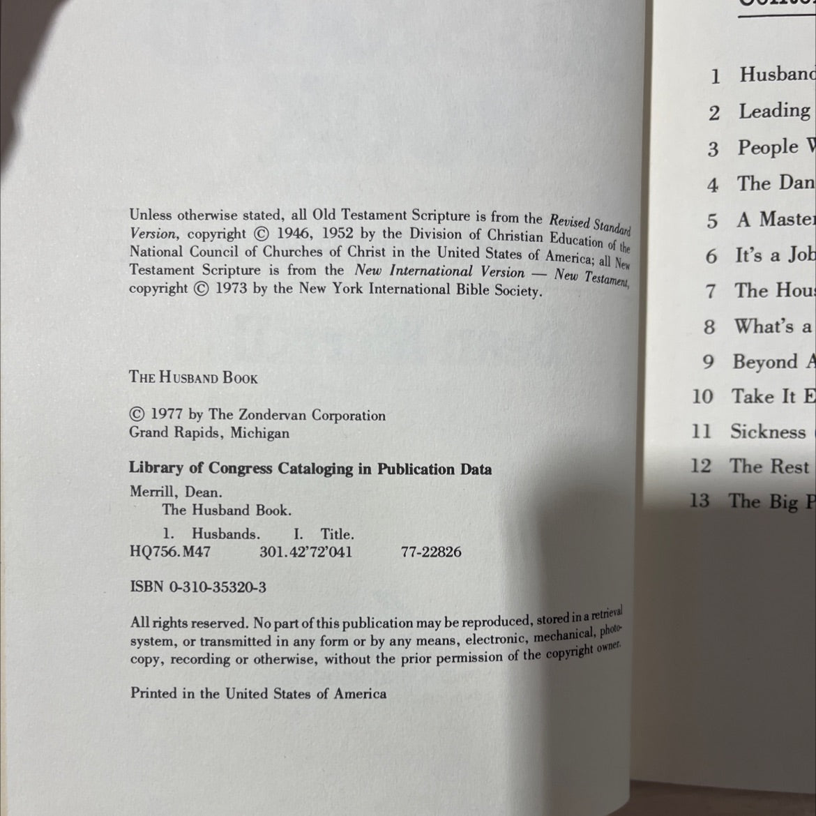 the husband book book, by dean merrill, 1977 Hardcover, Vintage image 3