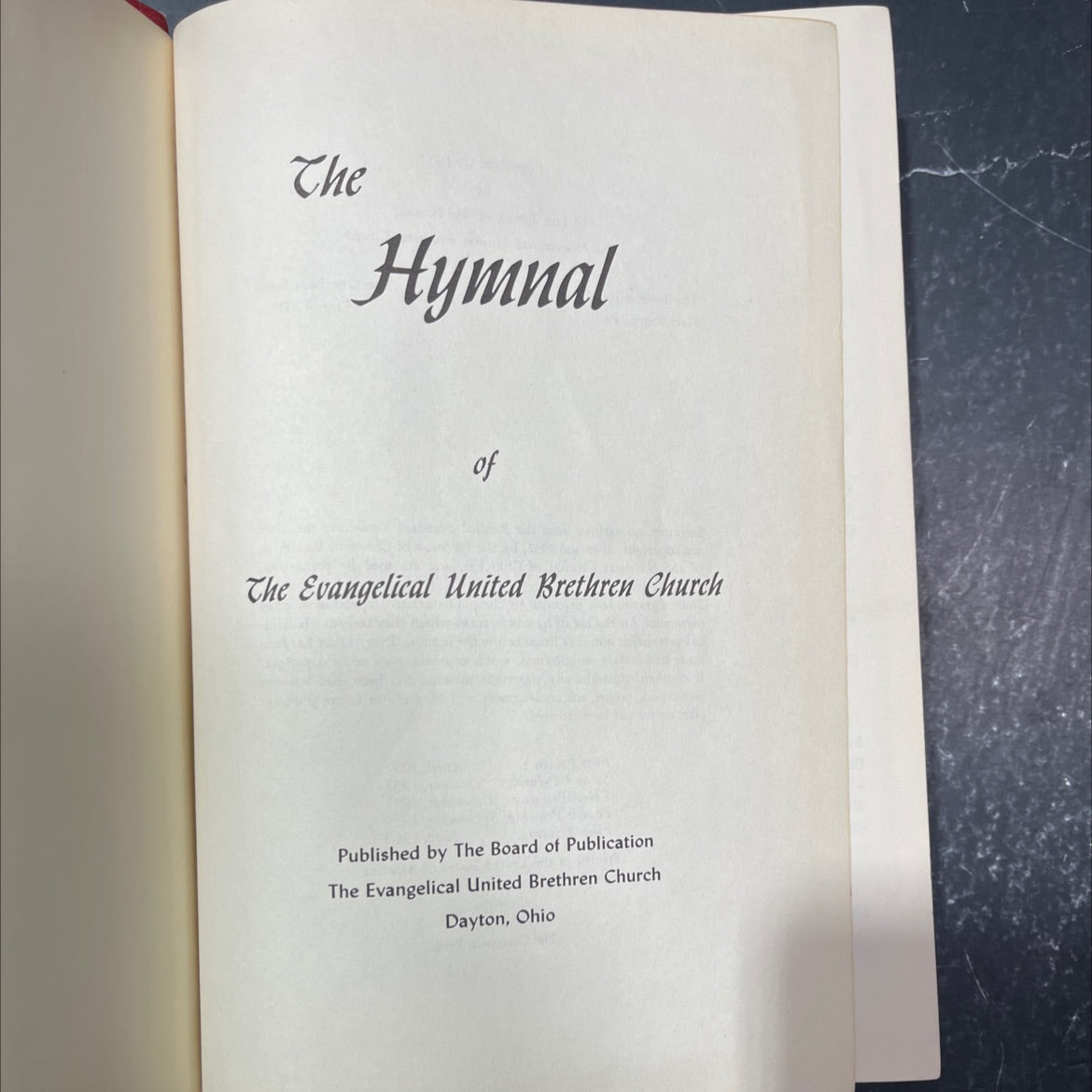 the hymnal of the evangelical united brethren church book, by The Board of Publication The Evangelical United Brethren image 2