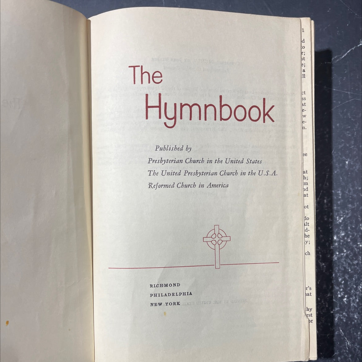the hymnbook book, by john ribble, 1955 Hardcover image 2