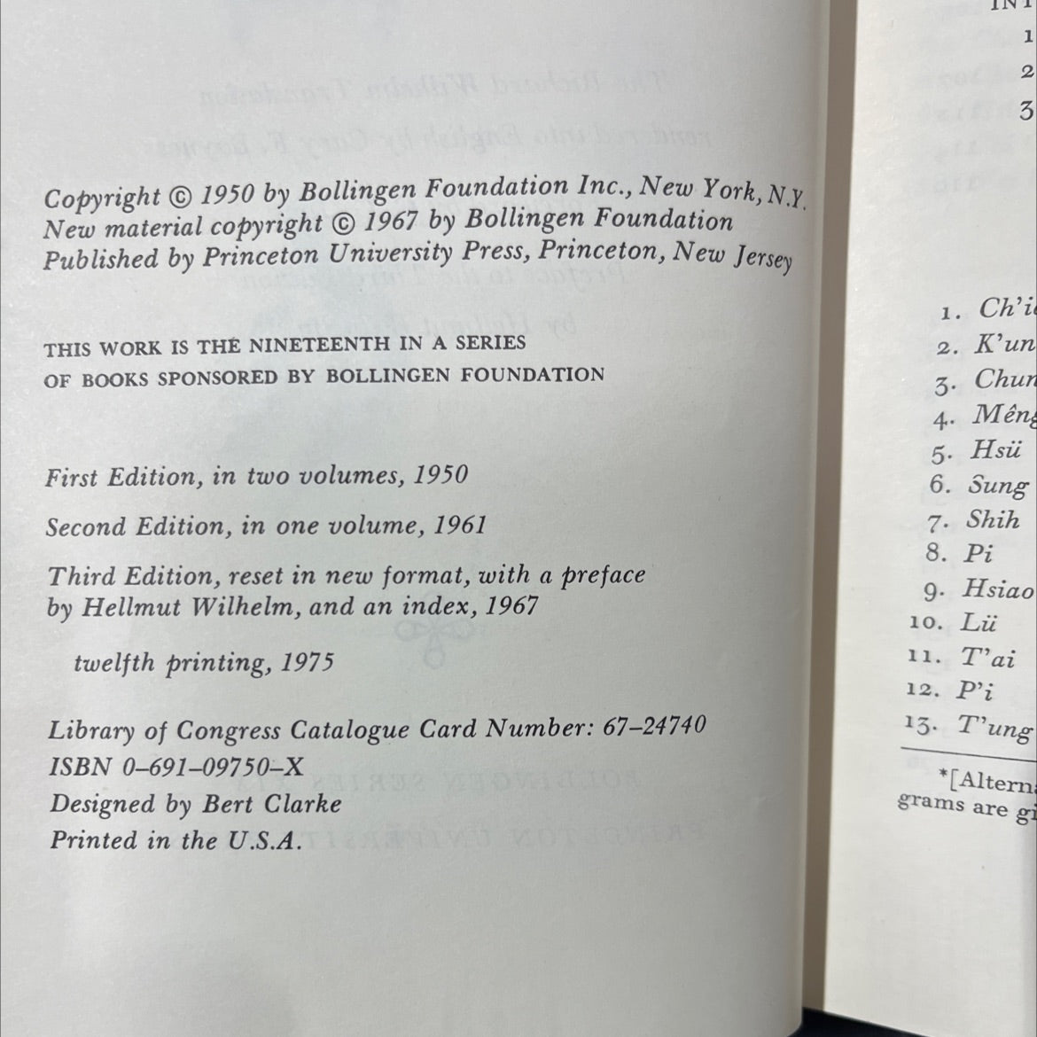 the i ching or book of changes book, by richard wilhelm, 1970 Hardcover image 3
