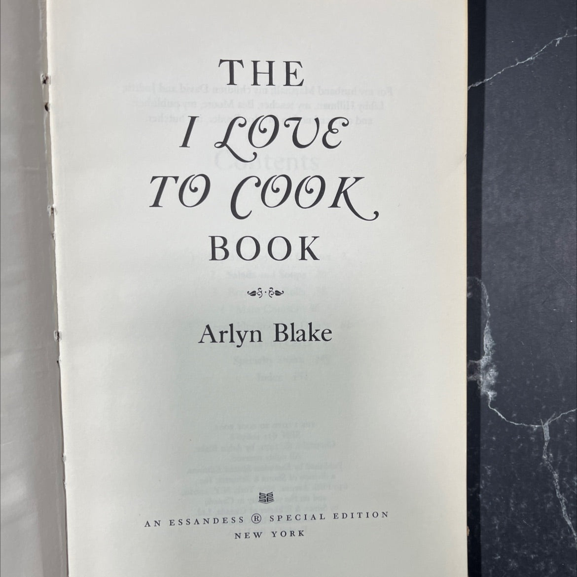 the i love to cook book book, by Arlyn Blake, 1971 Hardcover image 2