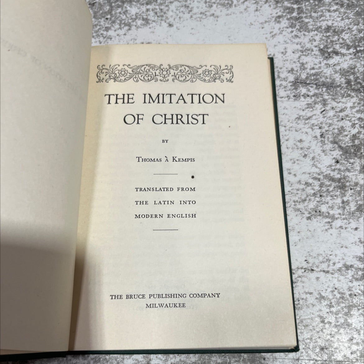 the imitation of christ book, by thomas à kempis, 1951 Hardcover image 2