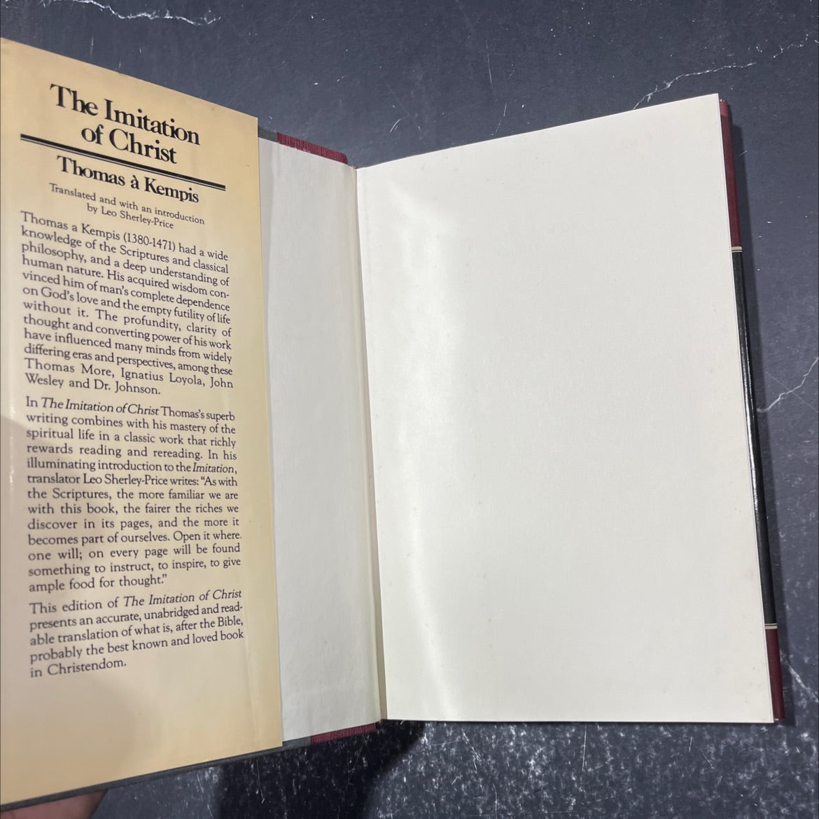 the imitation of christ book, by thomas à kempis, 1986 Hardcover image 4