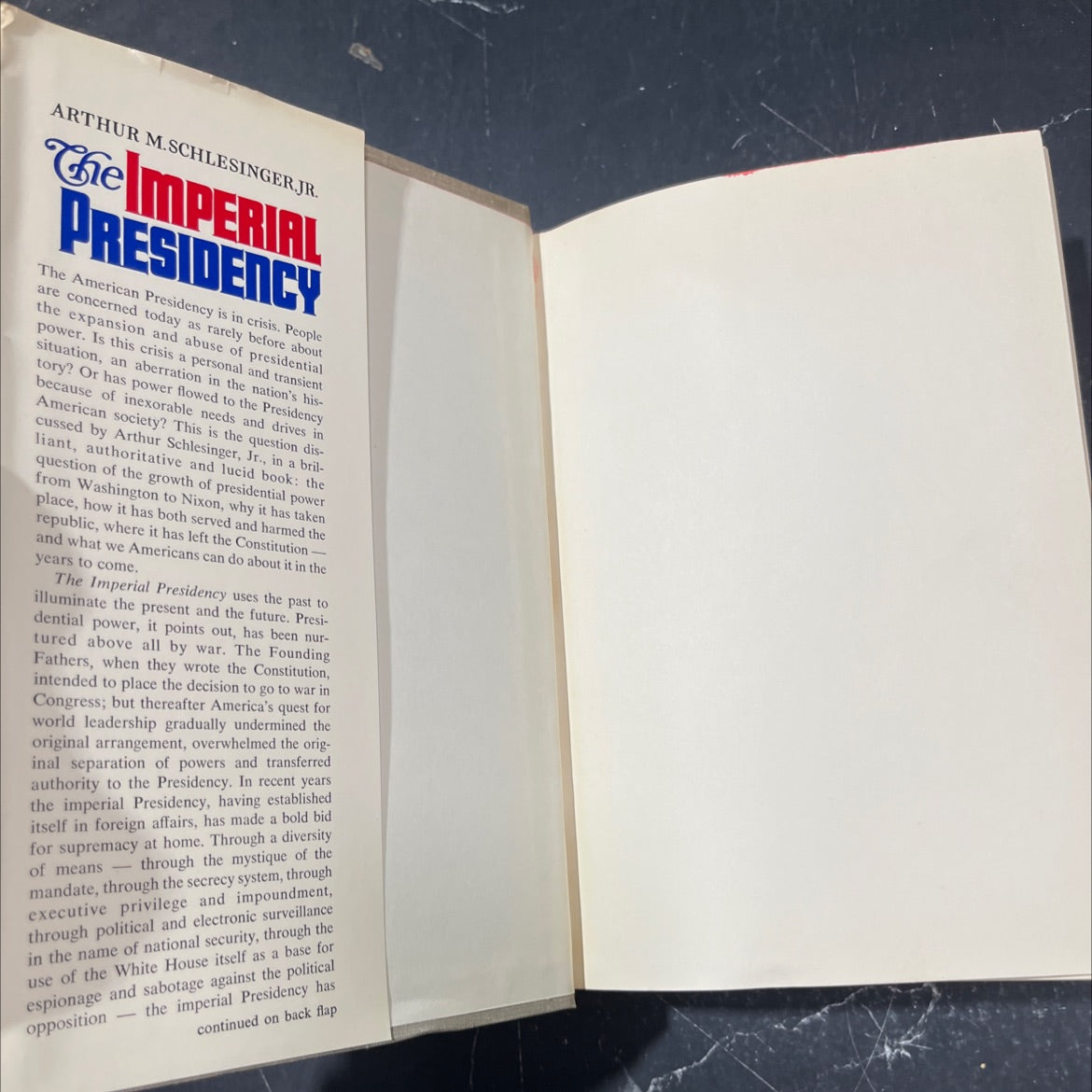 the imperial presidency book, by Arthur M. Schlesinger, Jr., 1973 Hardcover image 4