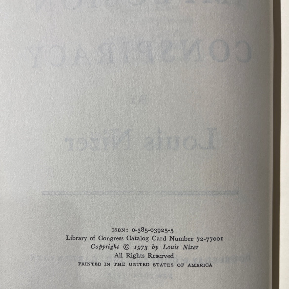the implosion conspiracy book, by louis nizer, 1973 Hardcover image 3