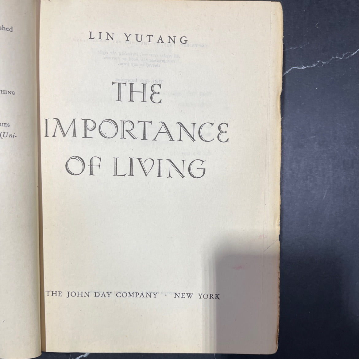 the importance of living book, by lin yutang, 1937 Hardcover image 2