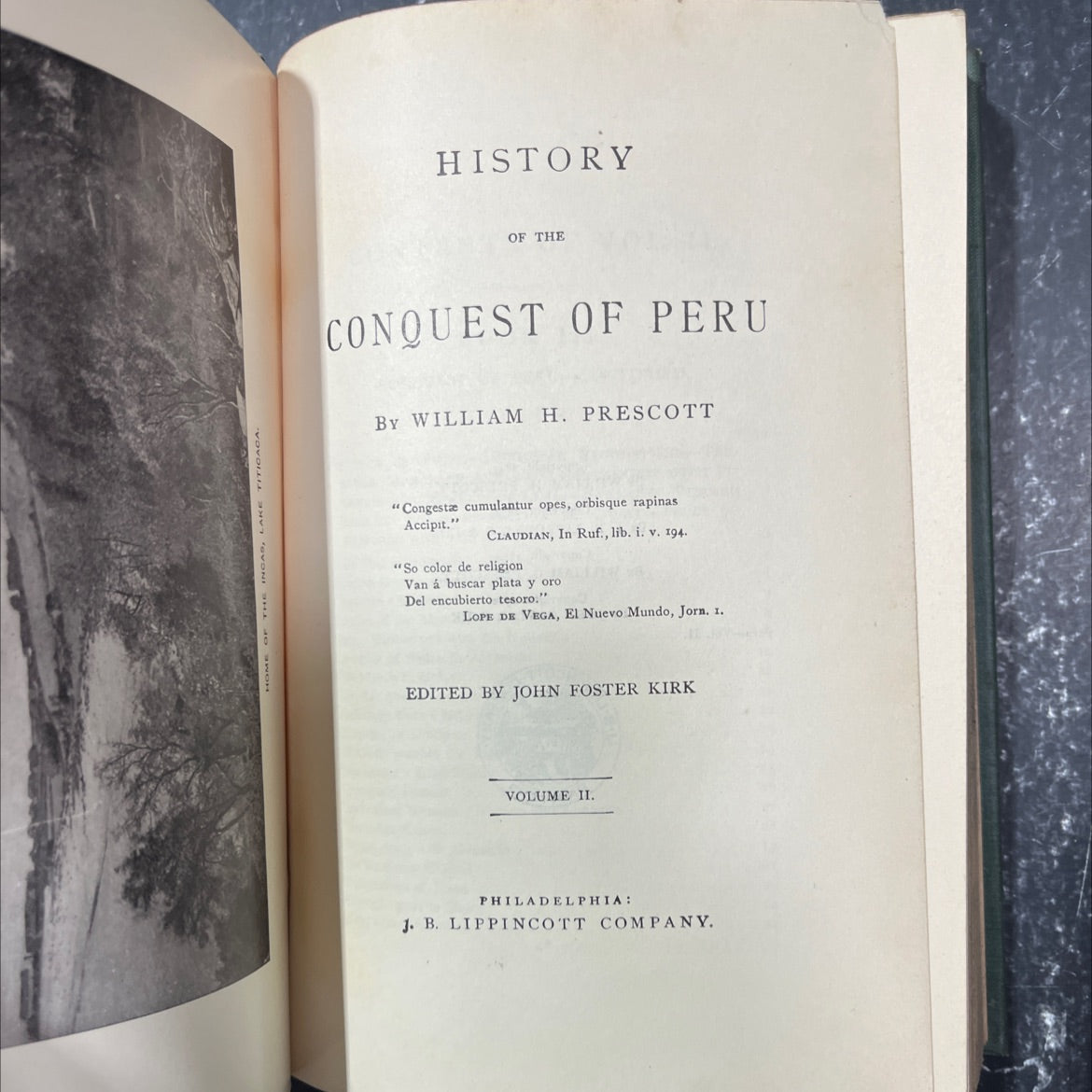 the incas, titicaca history of the conquest of peru book, by william h. prescott, 1902 Hardcover image 2