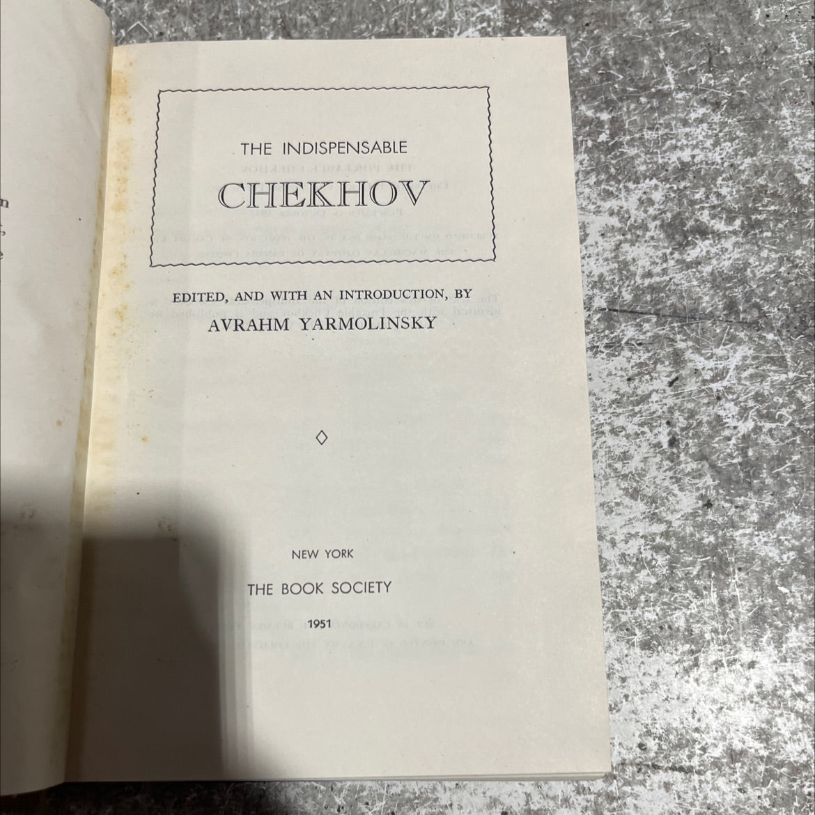 the indispensable chekhov book, by anton chekhov, 1951 Hardcover image 2