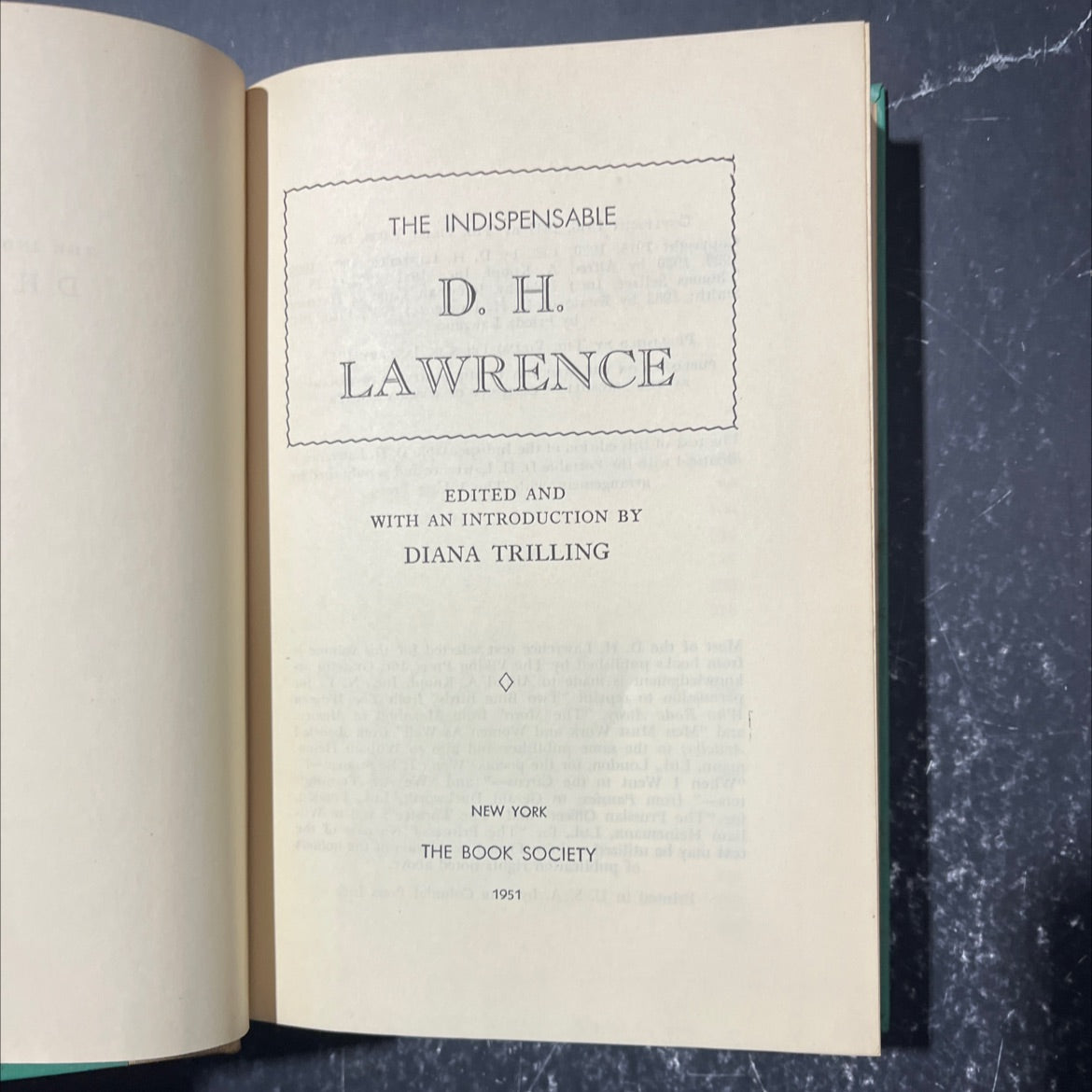 the indispensable d. h. lawrence book, by d. h. lawrence, 1951 Hardcover image 2