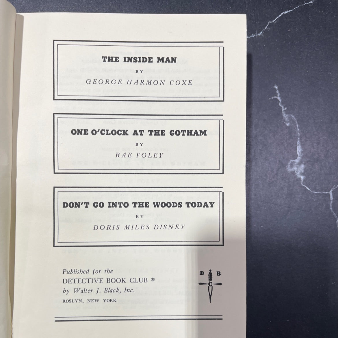 the inside man book, by george harmon coxe, 1974 Hardcover image 2