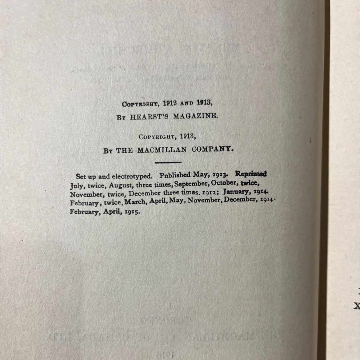 the inside of the cup book, by winston churchill, 1918 Hardcover image 3