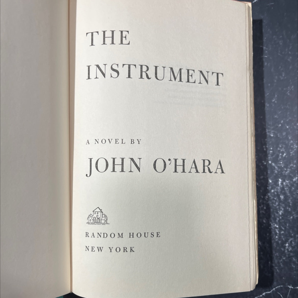 the instrument book, by john o'hara, 1967 Hardcover image 2