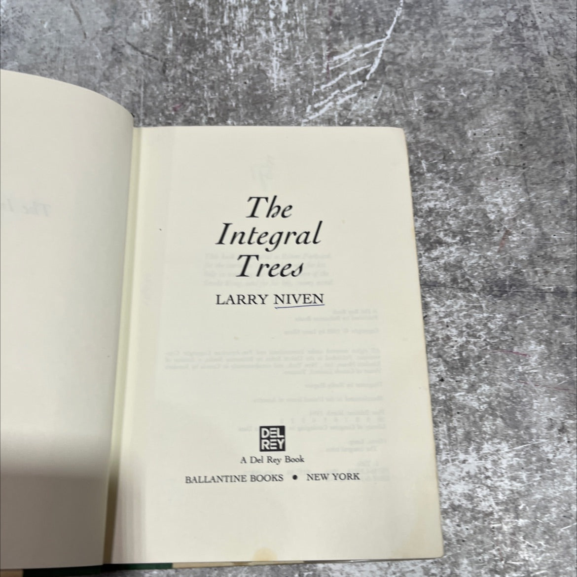 the integral trees book, by larry niven, 1984 Hardcover image 2