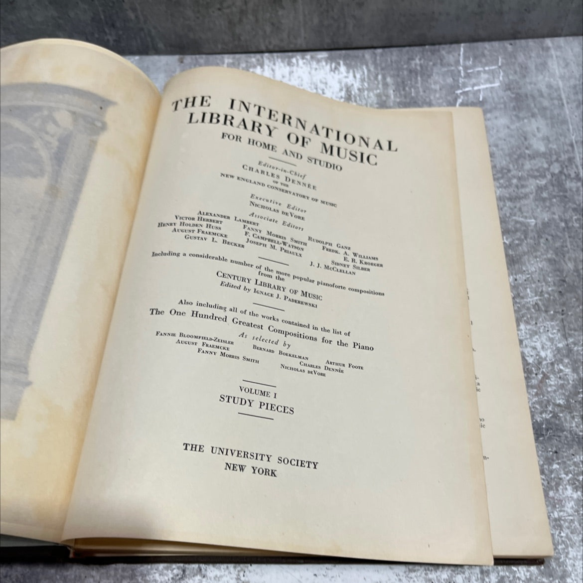 the international library of music for home and studio book, by charles dennee, 1925 Hardcover image 2