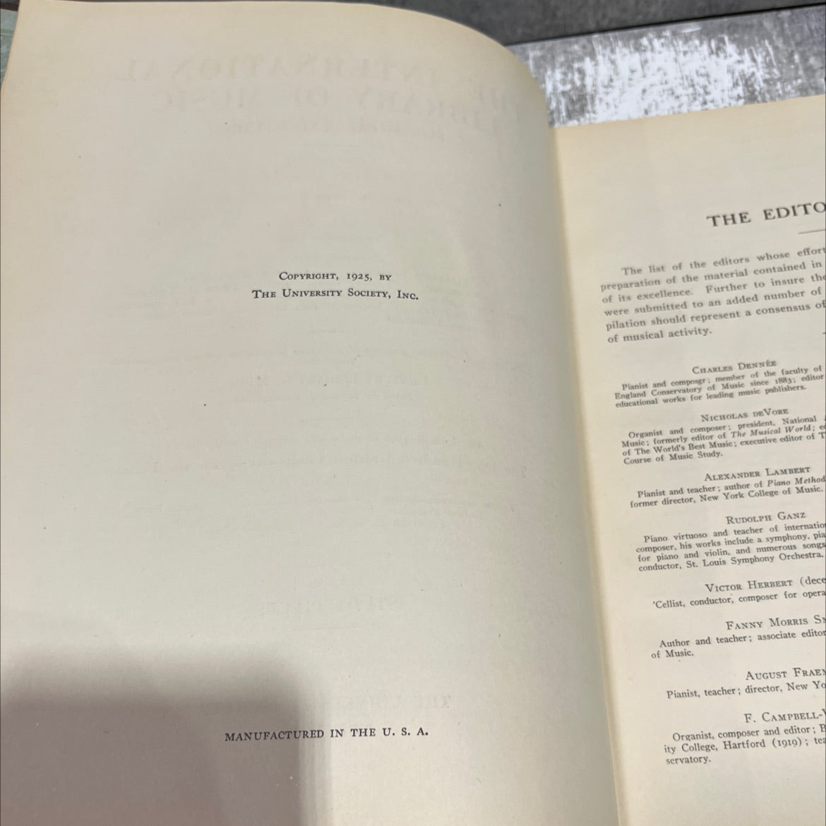 the international library of music for home and studio book, by charles dennee, 1925 Hardcover image 3