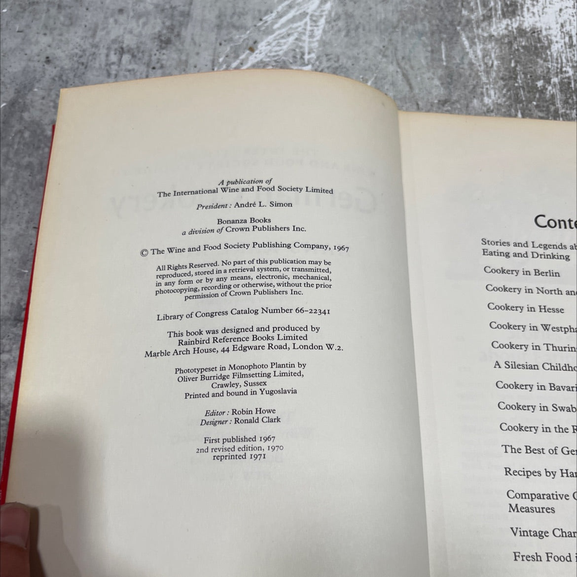 the international wine and food society's guide to german cookery book, by hans karl adam, 1970 Hardcover image 3