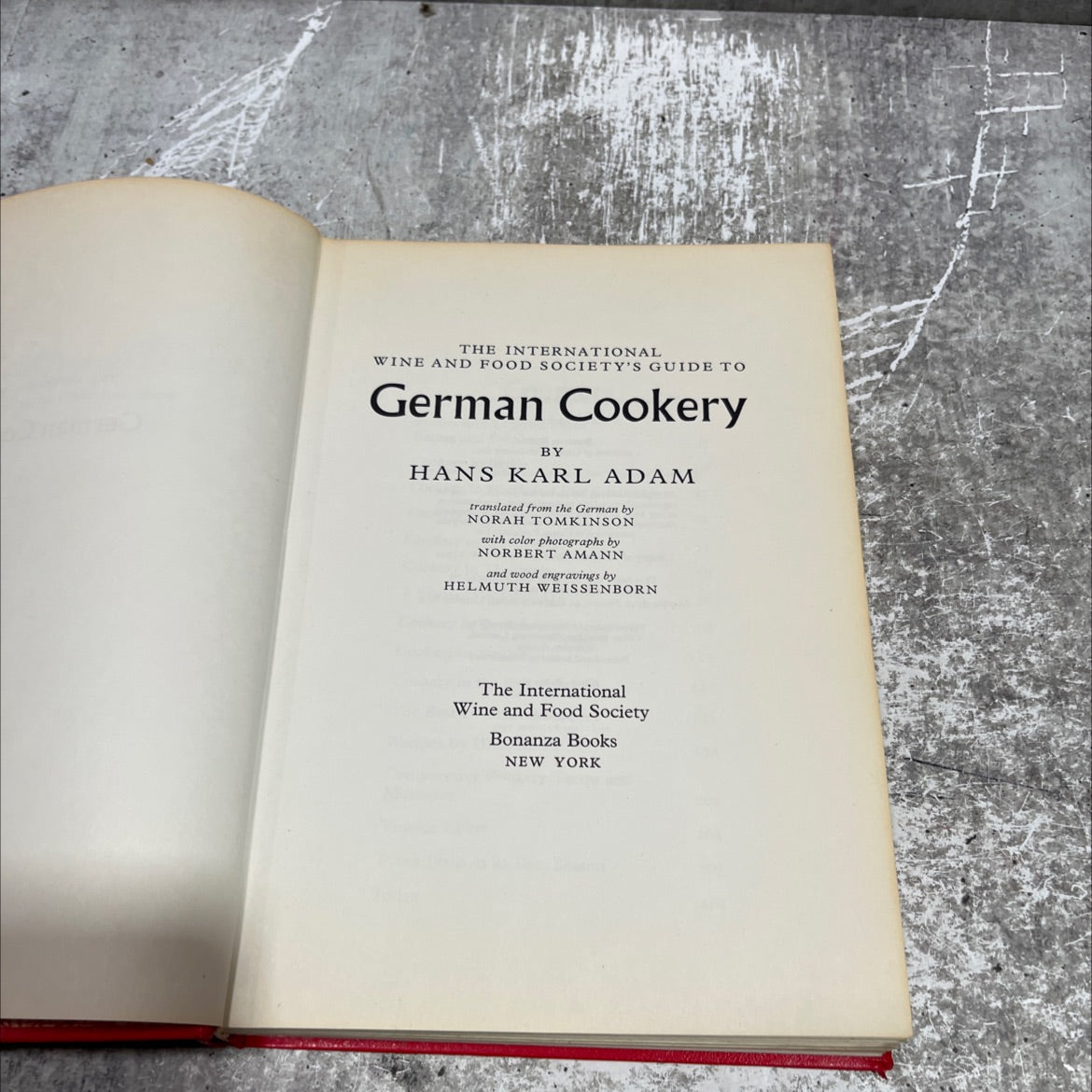 the international wine and food society's guide to german cookery book, by hans karl adam, 1970 Hardcover image 2