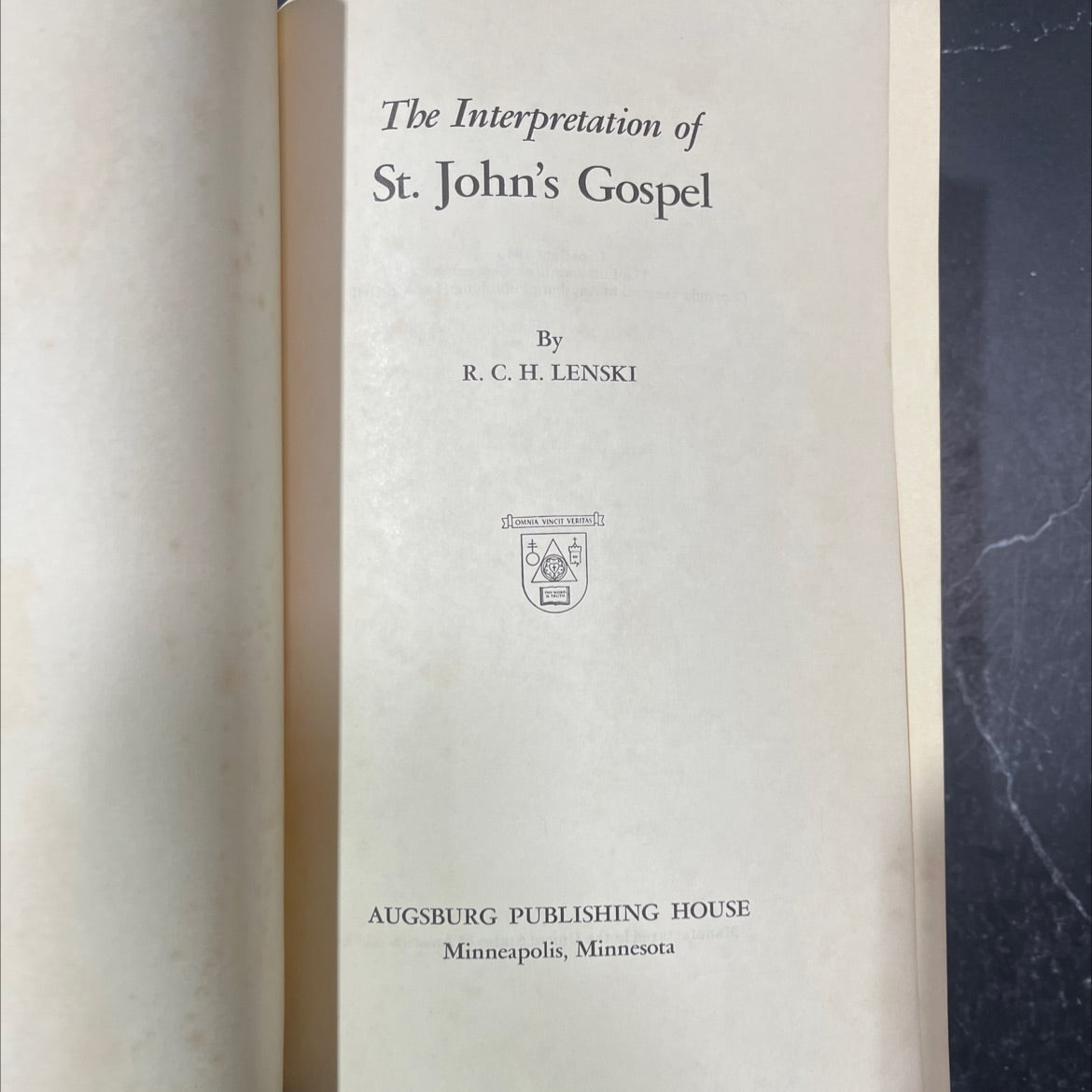 the interpretation of st. john's gospel book, by r. c. h. lenski, 1961 Hardcover image 2