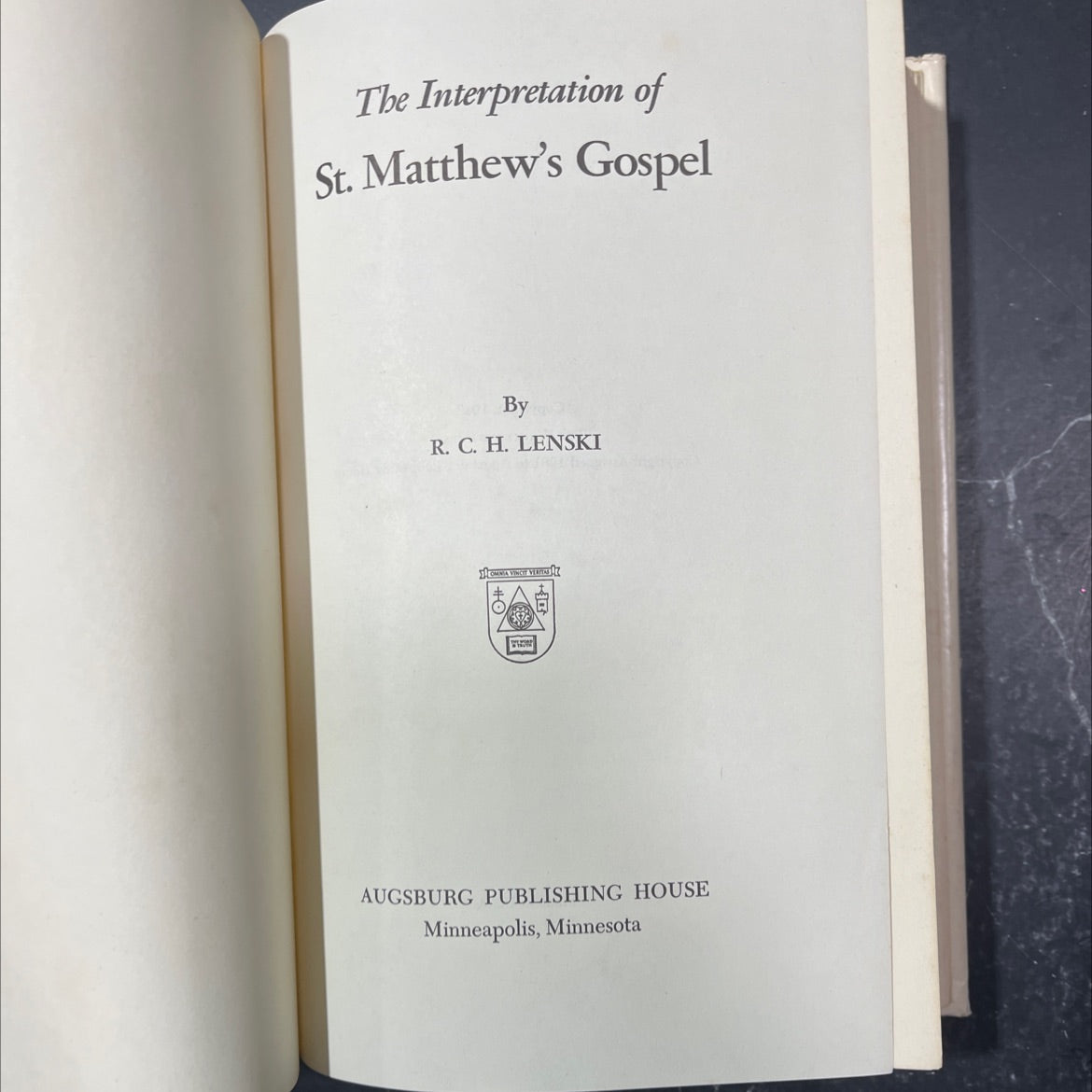 the interpretation of st. matthew's gospel book, by r. c. h. lenski, 1964 Hardcover image 2