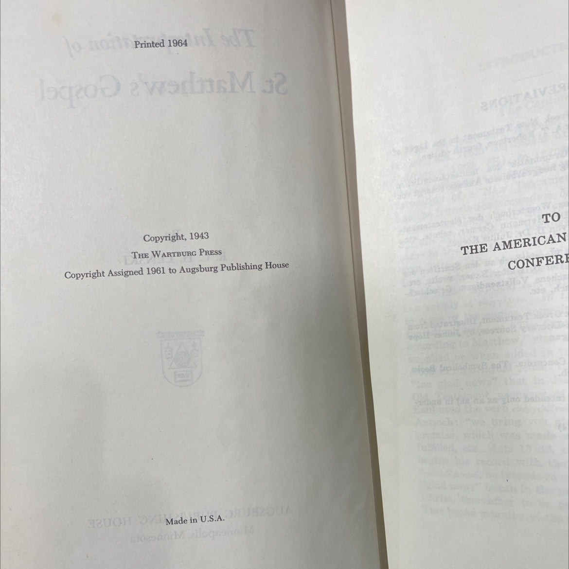 the interpretation of st. matthew's gospel book, by r. c. h. lenski, 1964 Hardcover image 3