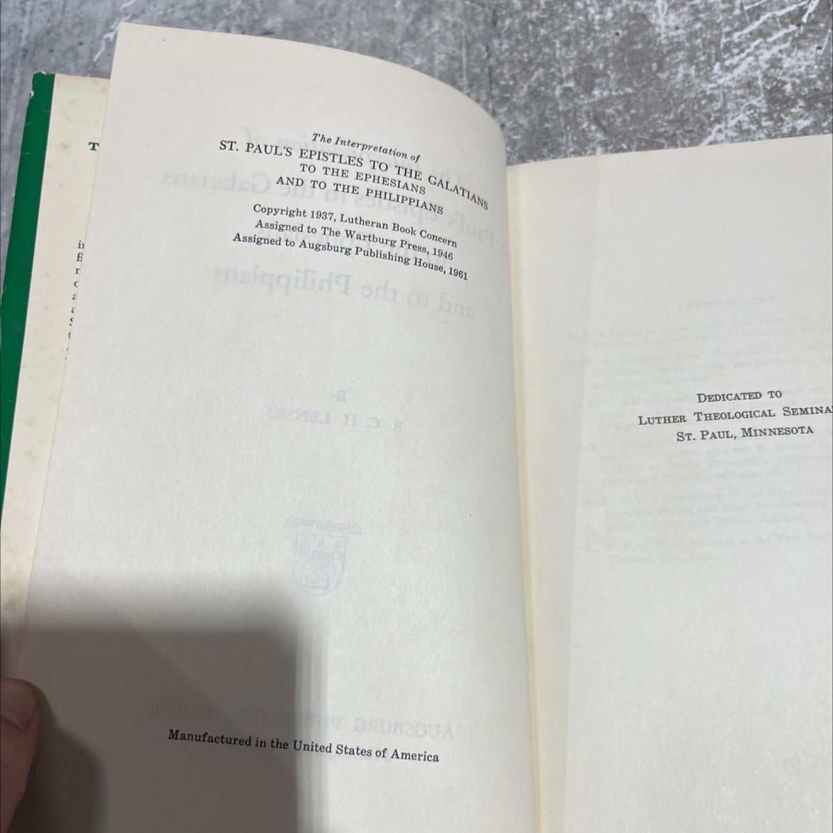 the interpretation of st. paul's epistles to the galatians to the ephesians and to the philippians book, by r. c. h. image 3