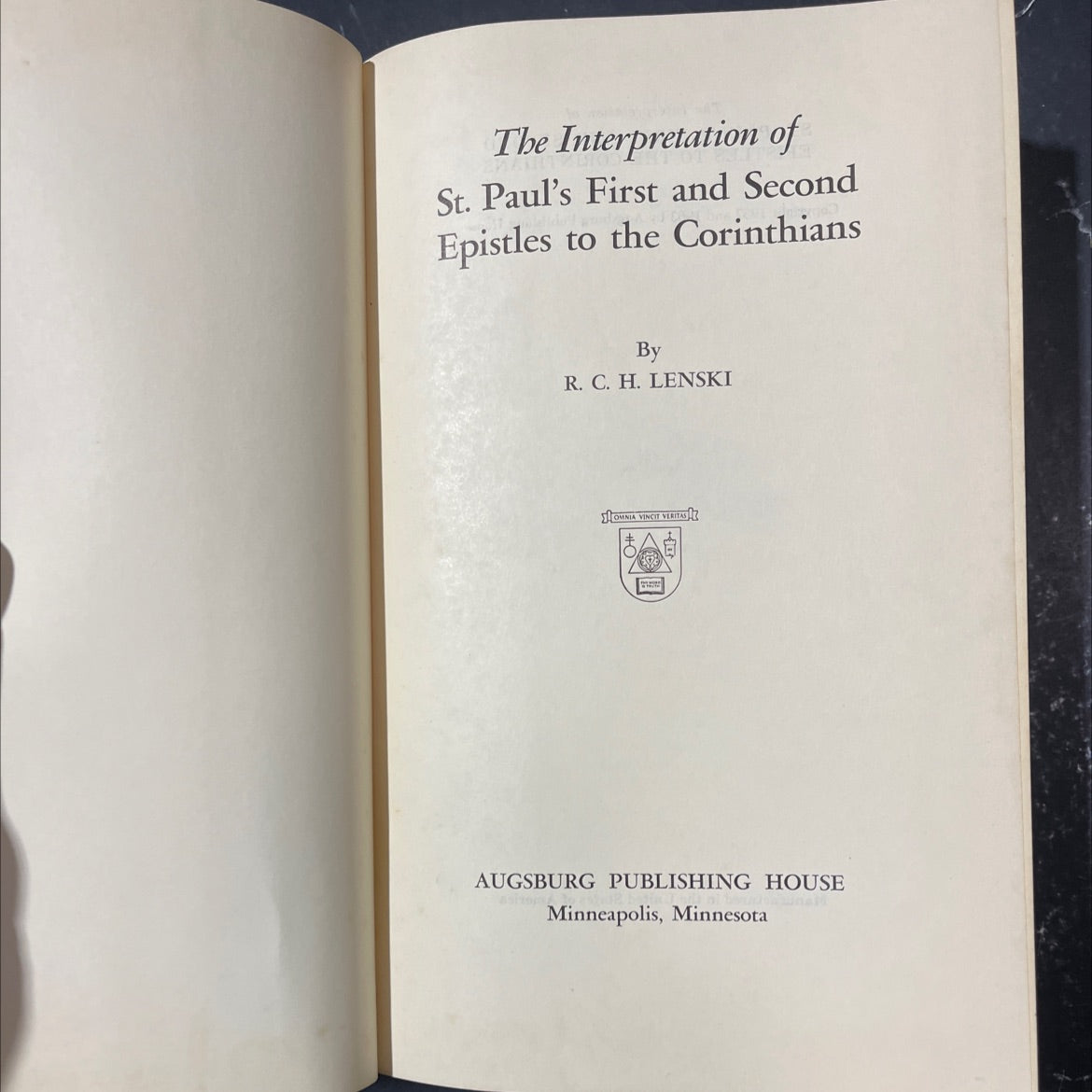 the interpretation of st. paul's first and second epistles to the corinthians book, by r. c. h. lenski, 1963 Hardcover image 2