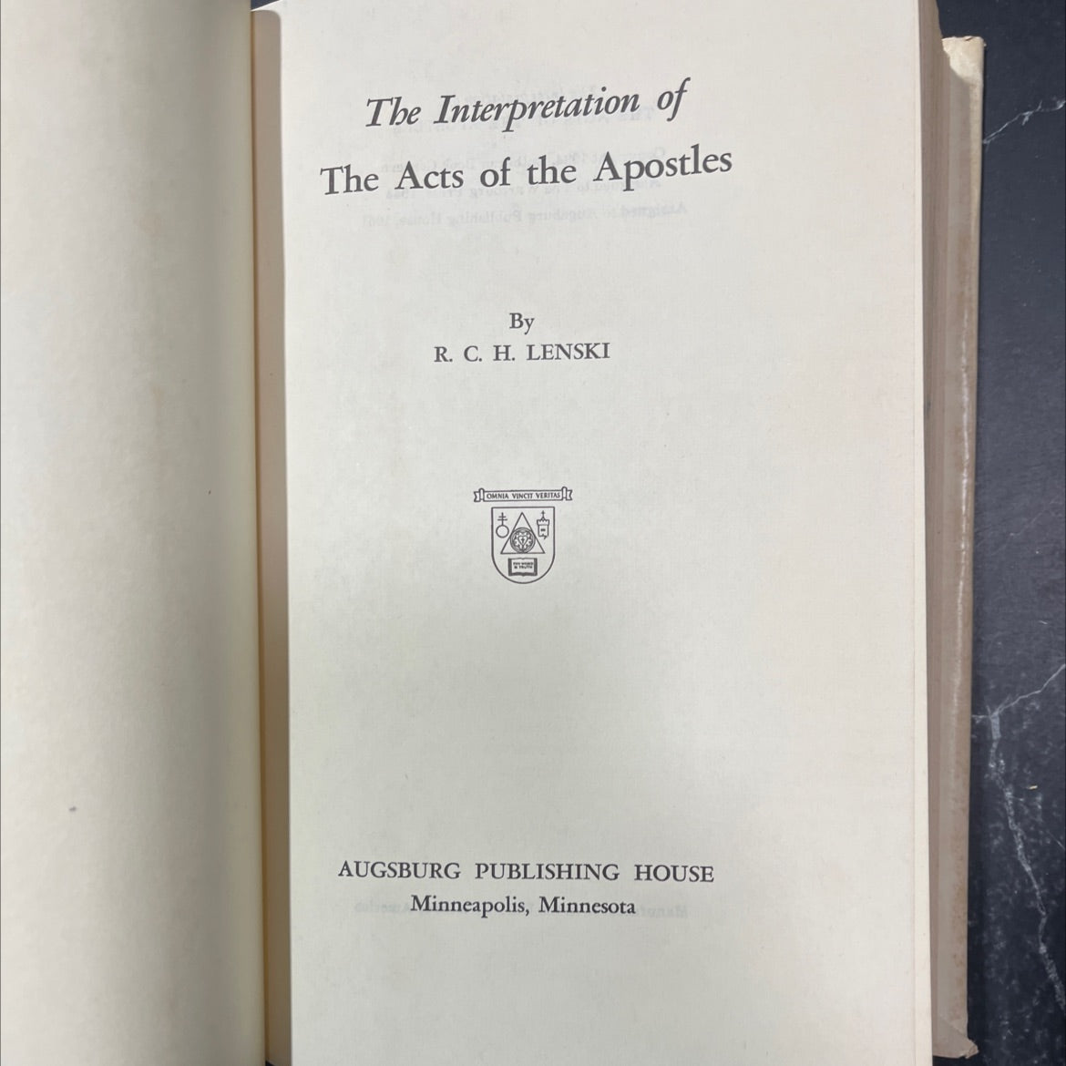 the interpretation of the acts of the apostles book, by r. c. h. lenski, 1961 Hardcover image 2