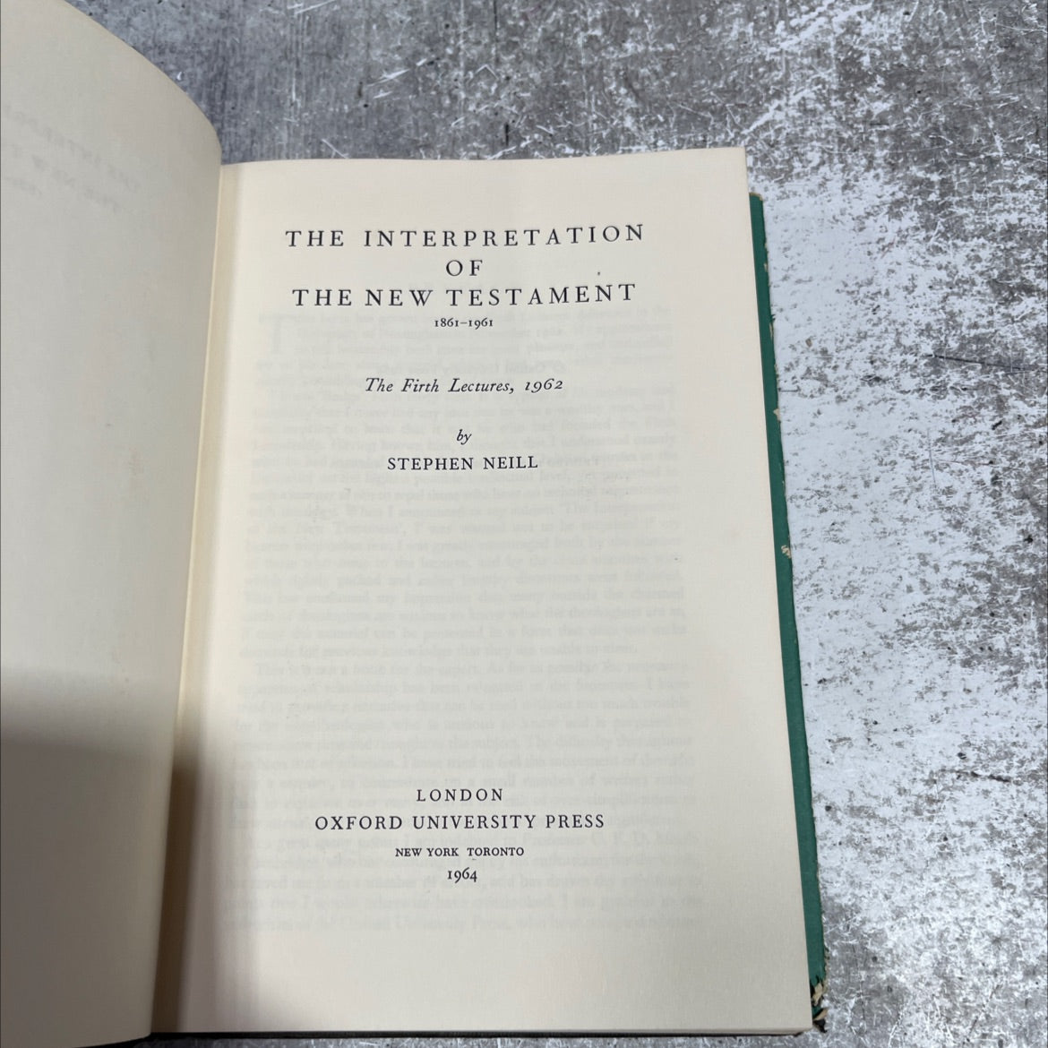 the interpretation of the new testament 1861-1961 book, by stephen neill, 1964 Hardcover image 2
