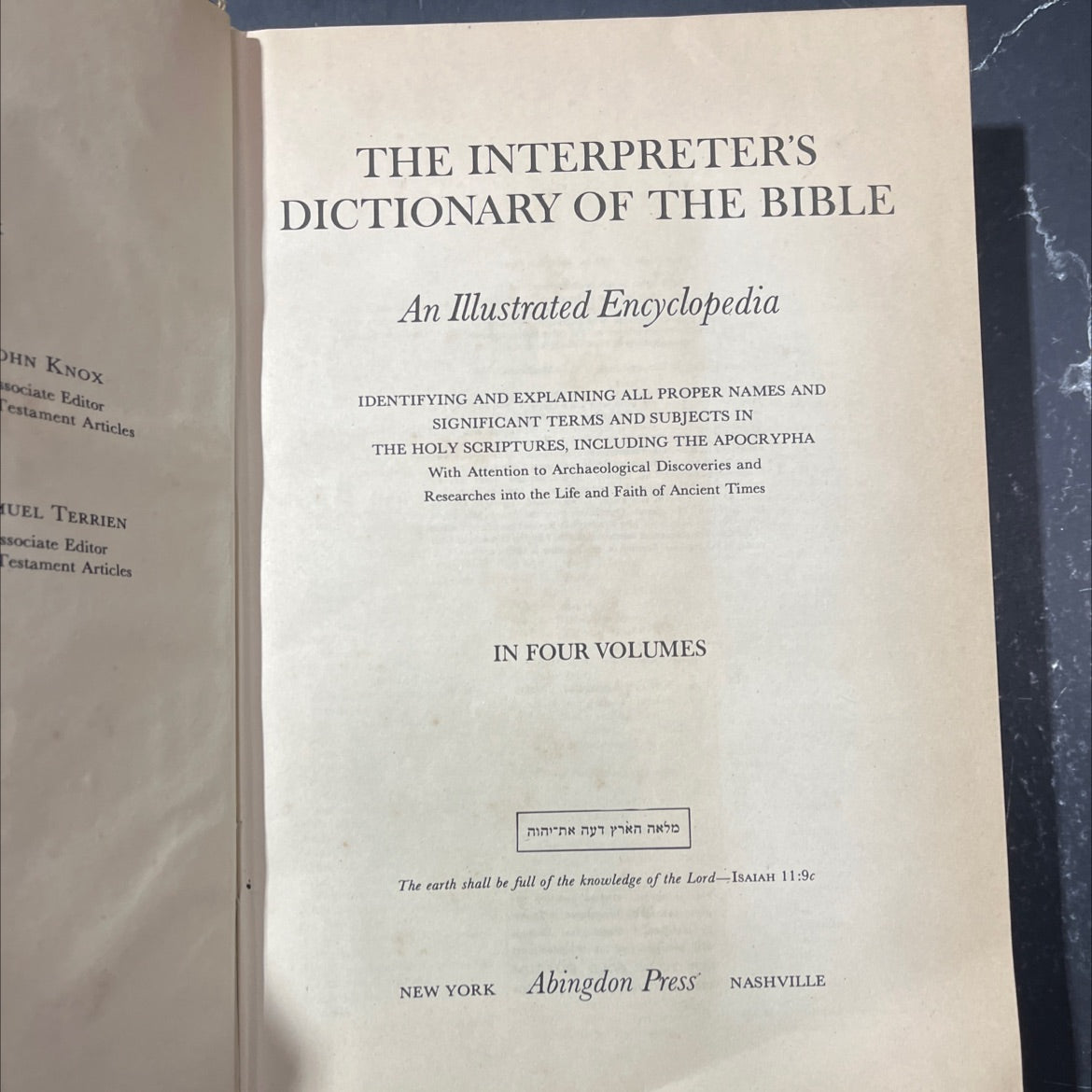the interpreter's dictionary of the bible an illustrated encyclopedia book, by uel terrien, john knox, 1962 Hardcover image 2