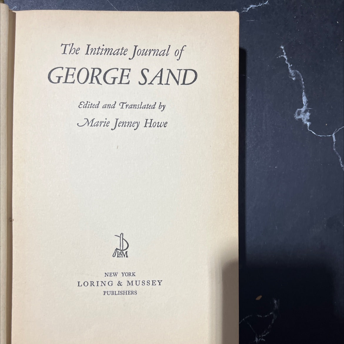 the intimate journal of george sand book, by george sand, 1929 Hardcover image 2