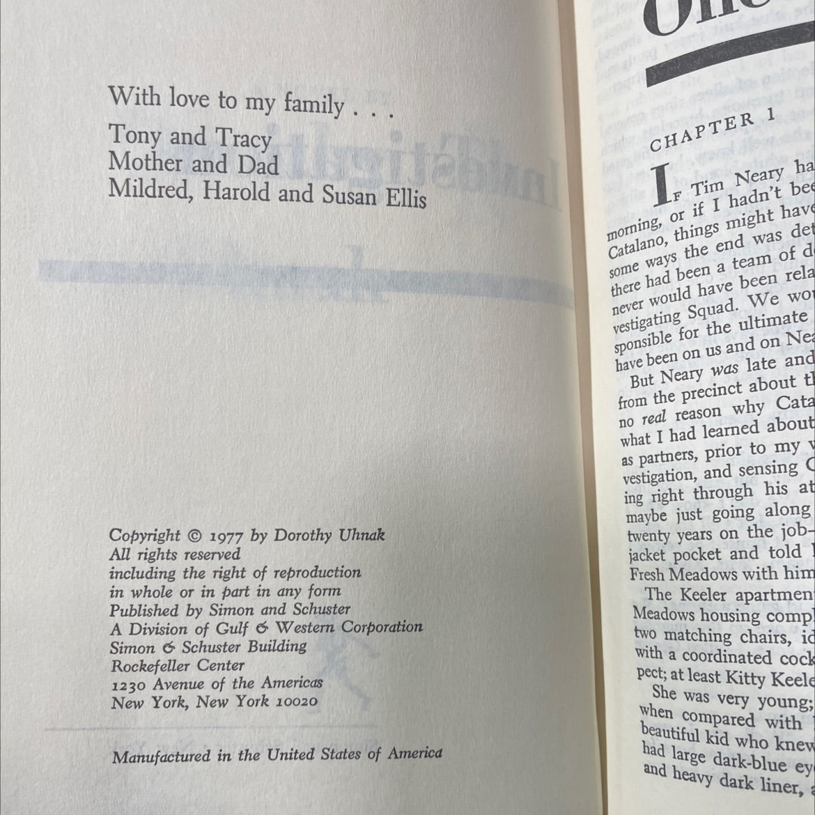 the investigation book, by dorothy uhnak, 1977 Hardcover image 3