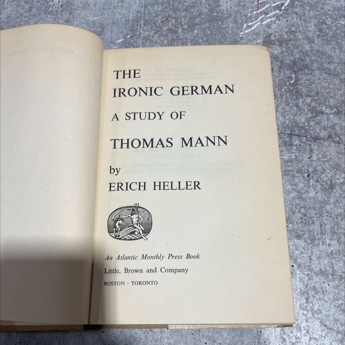 the ironic german a study of thomas mann book, by erich heller, 1958 Hardcover image 2