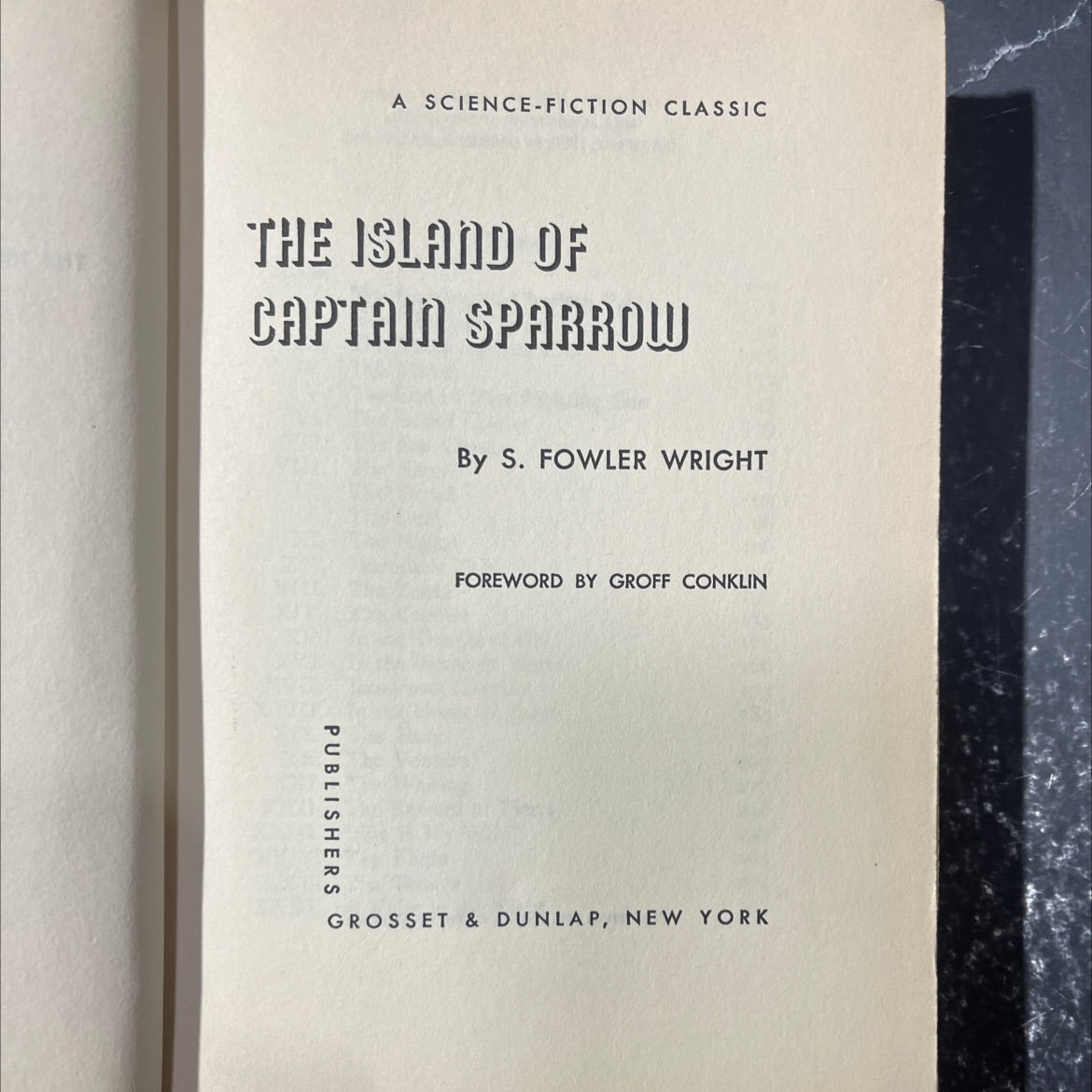 the island of captain sparrow book, by s. fowler wright, 1950 Hardcover image 2