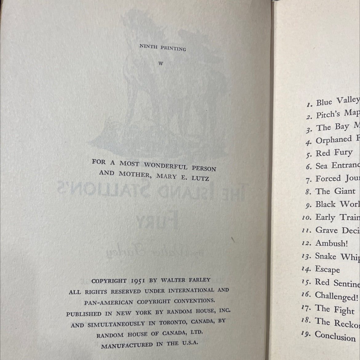 the island stallion's fury book, by Walter Farley, 1951 Hardcover image 3