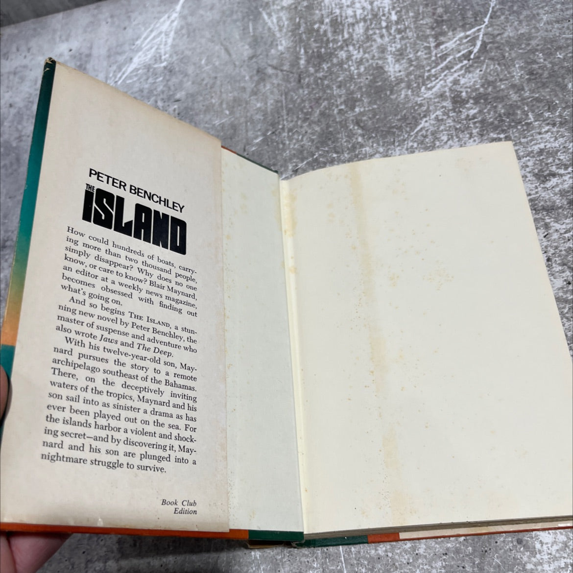 the island book, by peter benchley, 1979 Hardcover image 4