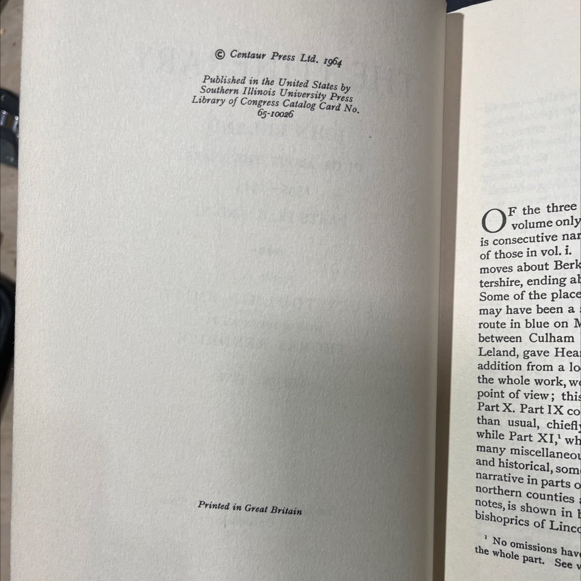 the itinerary of john leland in or about the years 1535-1543 parts ix, x, and xi book, by john leland, 1964 Hardcover image 3