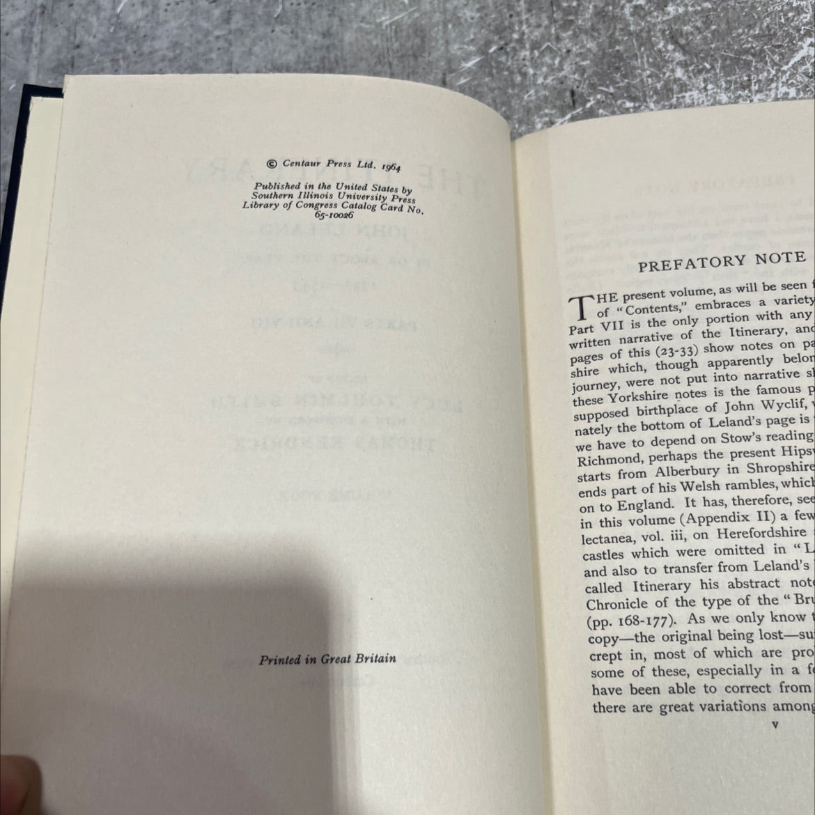 the itinerary of john leland in or about the years 1535 1543 parts vii and viii book, by lucy toulmin smith, 1964 image 3