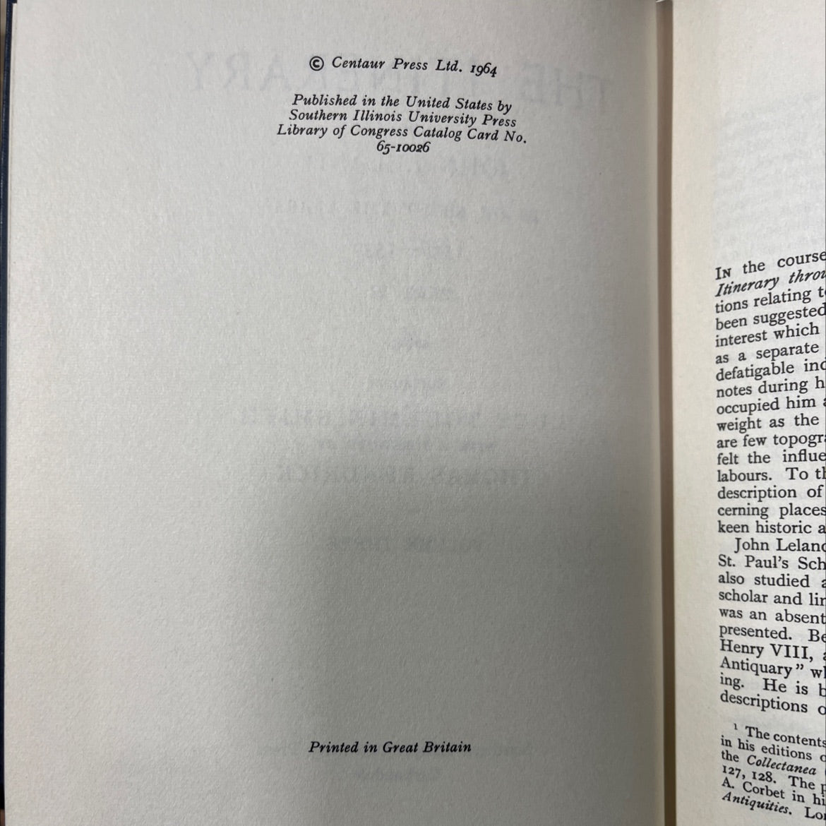 the itinerary book, by john leland, 1964 Hardcover image 3