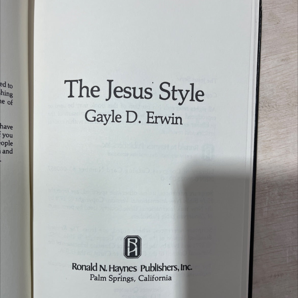 the jesus style book, by Gayle D. Erwin, 1983 Hardcover, Vintage image 2