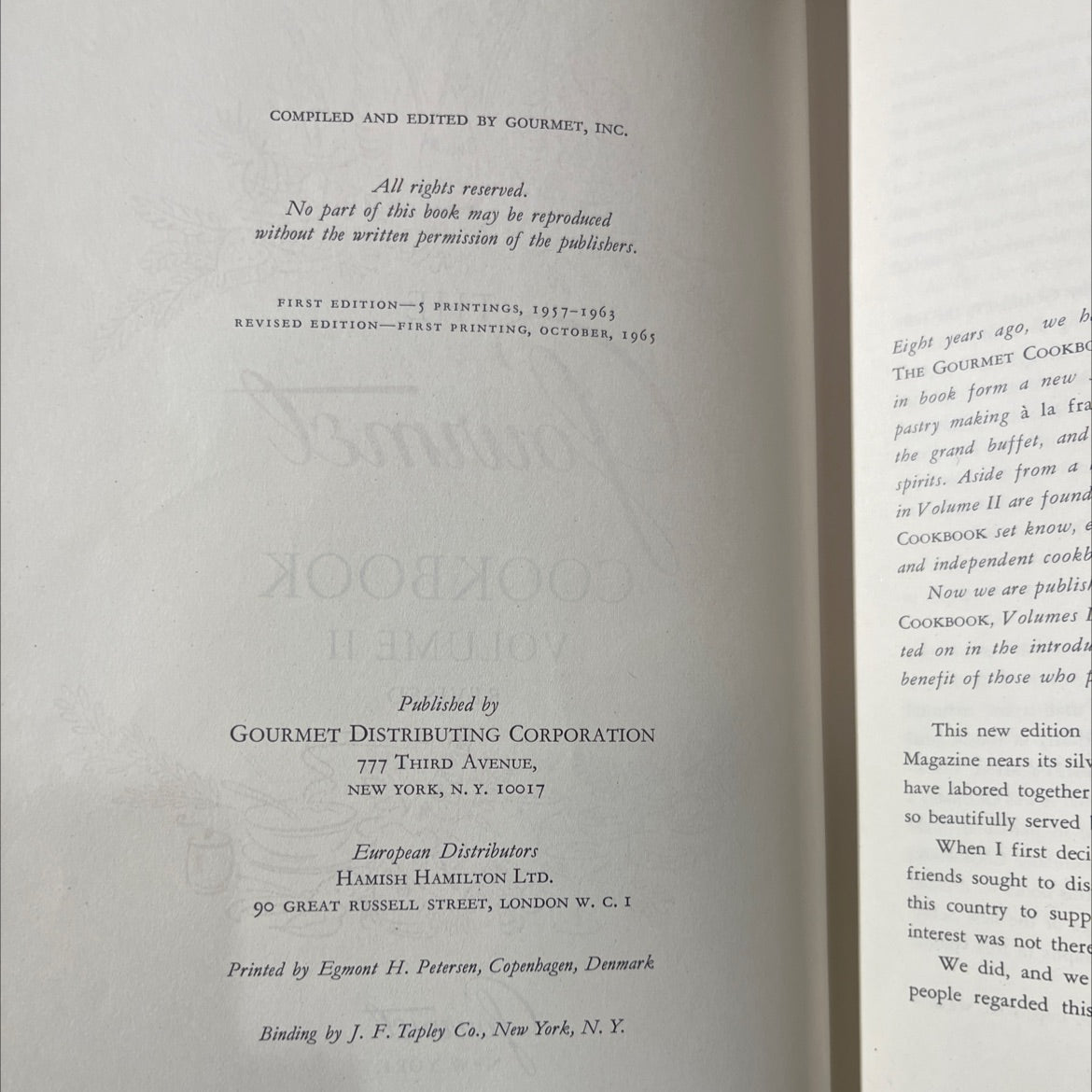 the jourmet cookbook volume ii revised book, by gourmet, inc., 1965 Hardcover image 3