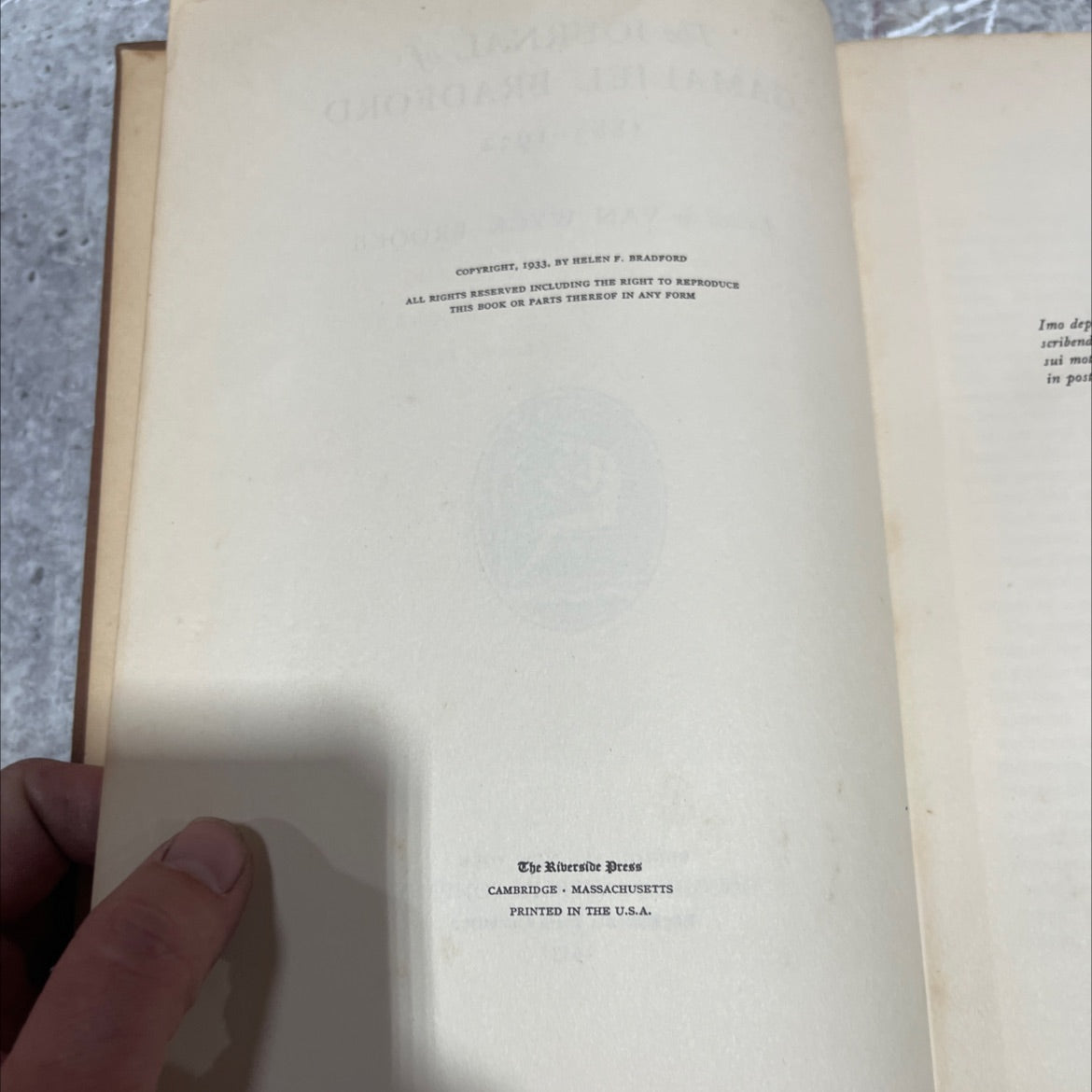 the journal of gamaliel bradford book, by gamaliel bradford, 1933 Hardcover image 3