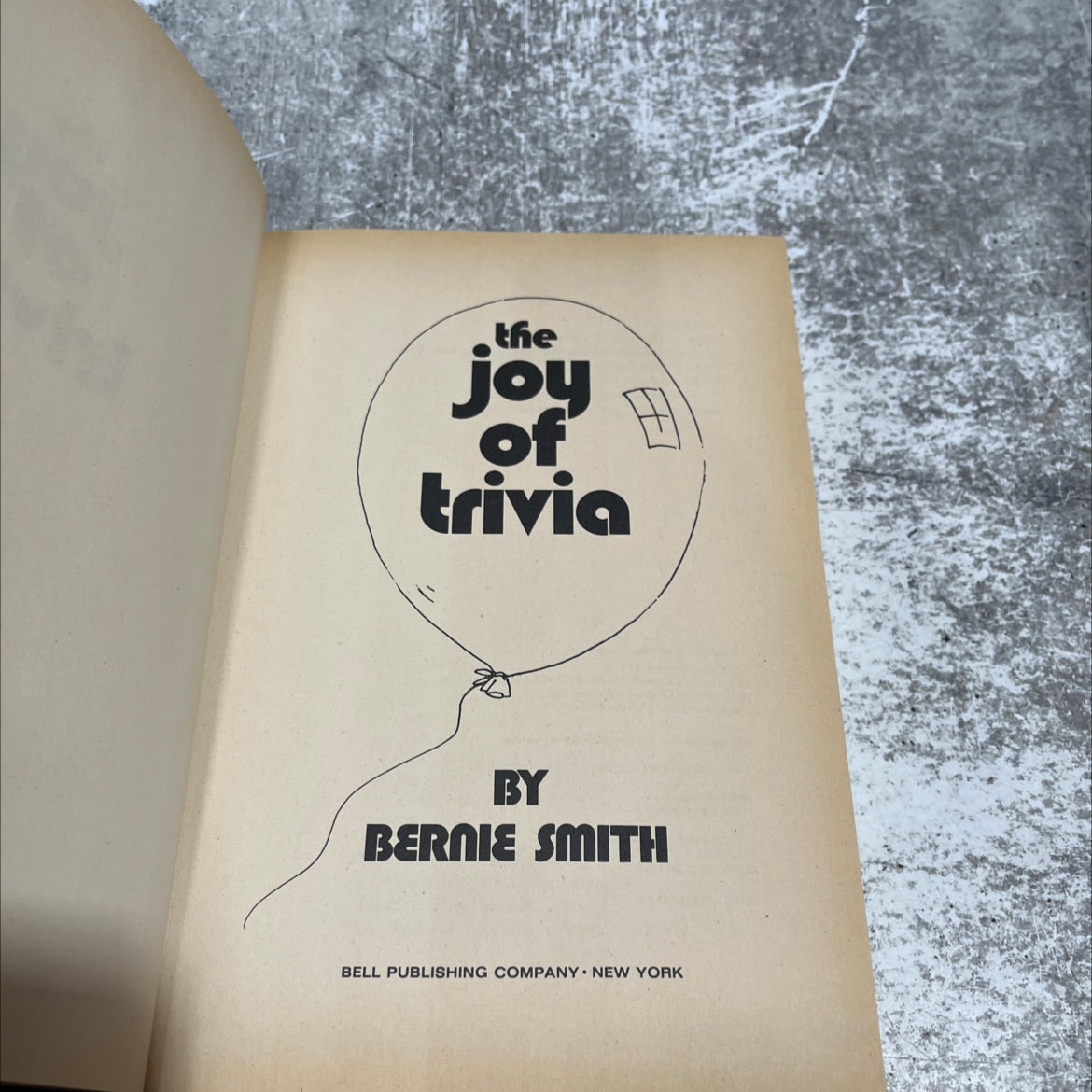 the joy of trivia book, by Bernie Smith, 1976 Hardcover image 2